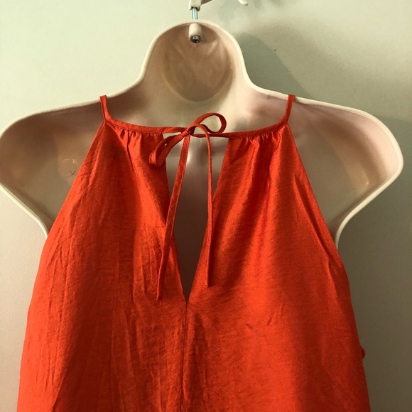 The Limited High Low Colorblock Orange and Tan Dress Size XS - Picture 7 of 12